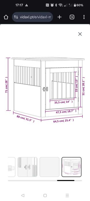 GRÁTIS: Gaiola branca de madeira para cão