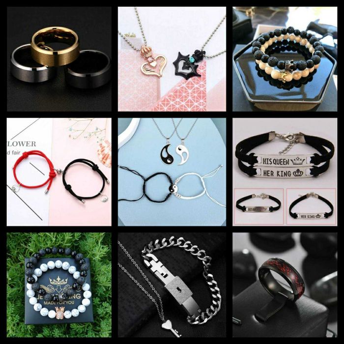 Парні кулони, браслети, кільця для закоханих та друзів