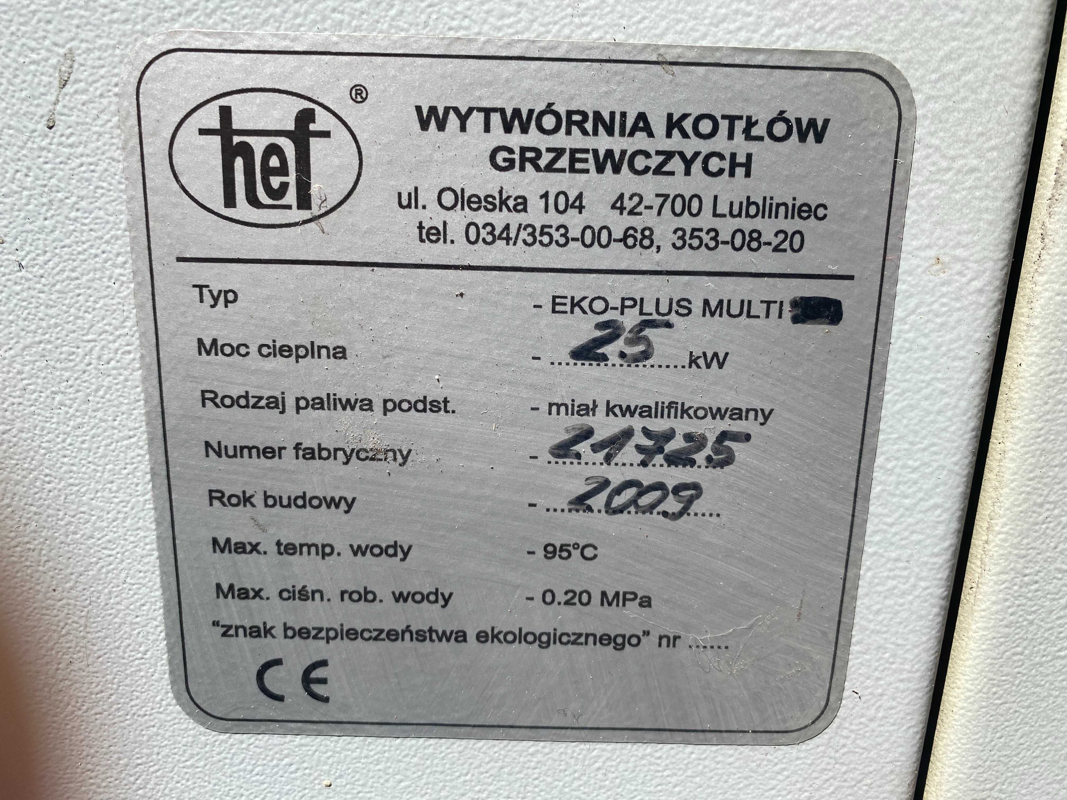 Części do pieca na ekogroszek HEF EKO-PLUS MULTI 25kW