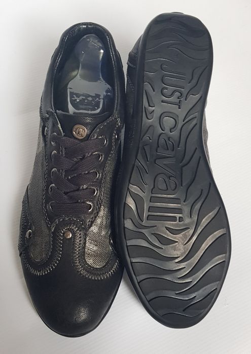 JUST CAVALLI, skóra naturalna, adidasy, półbuty, 36 NOWE