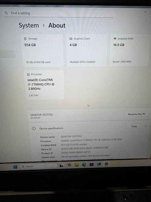 Asus Rog Strix 15 inch