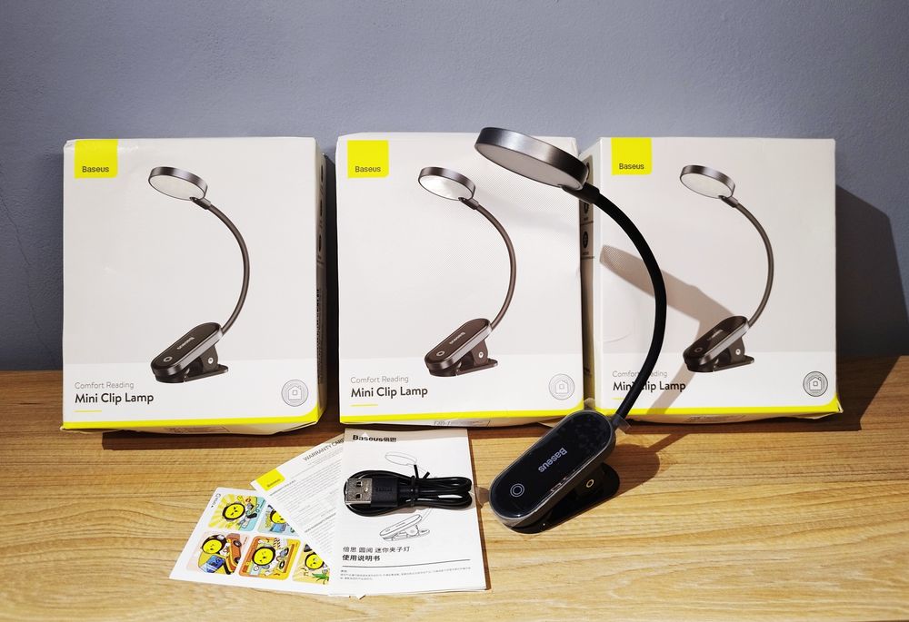 Baseus Mini Clip Lamp лампа для читання на прищіпці (DGRAD-0G)