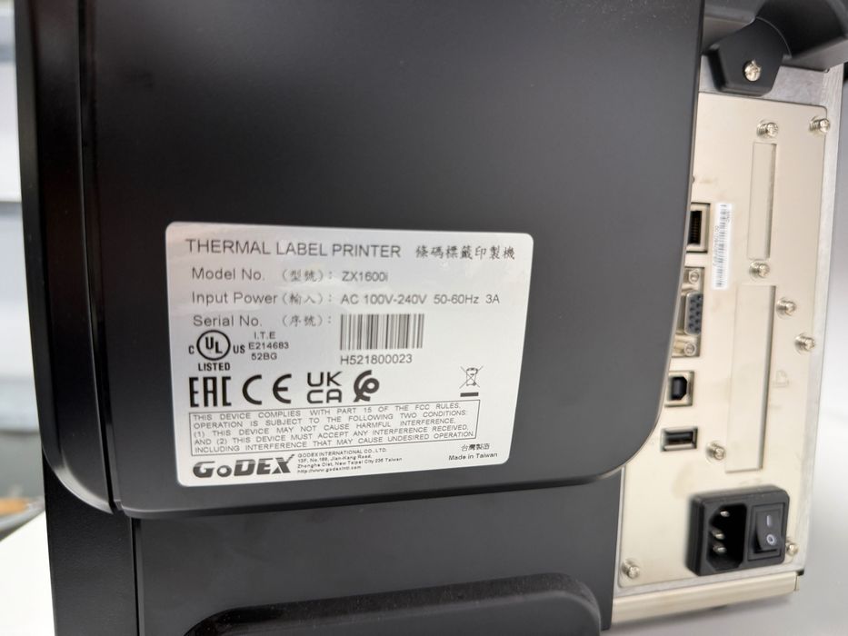 Drukarka etykiet Godex ZX1600i Pro termiczna i termotransferowa 600DPI