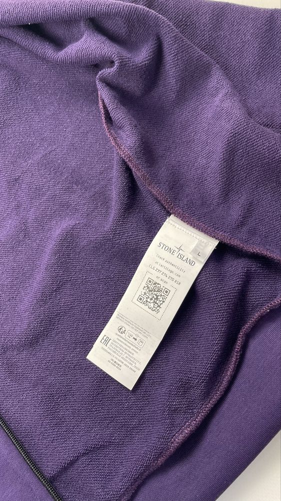 Новый Зип худи Stone island фиолетовый