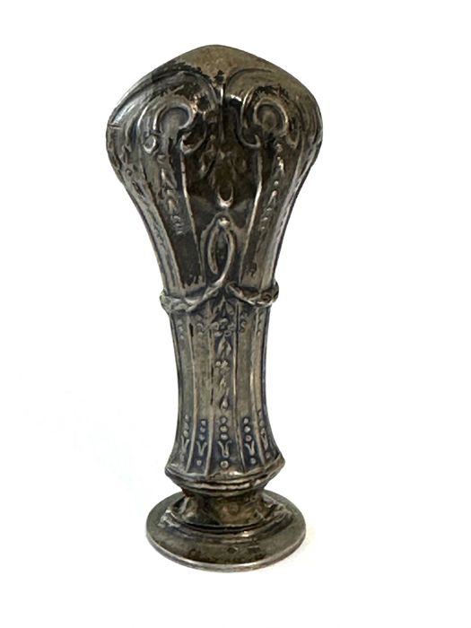 sinete antigo em prata, punção javali