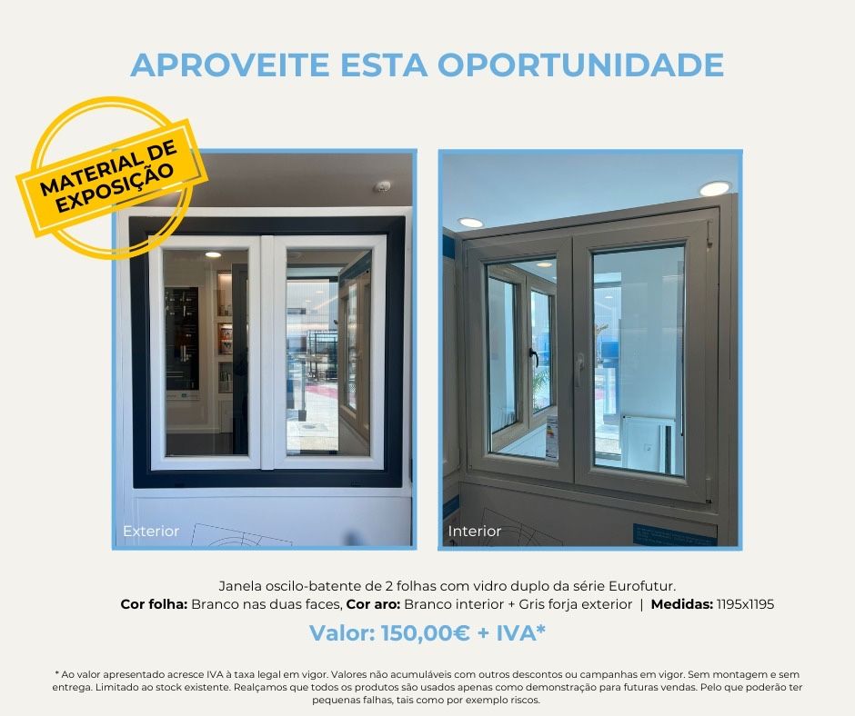 Janelas PVC sem montagem
