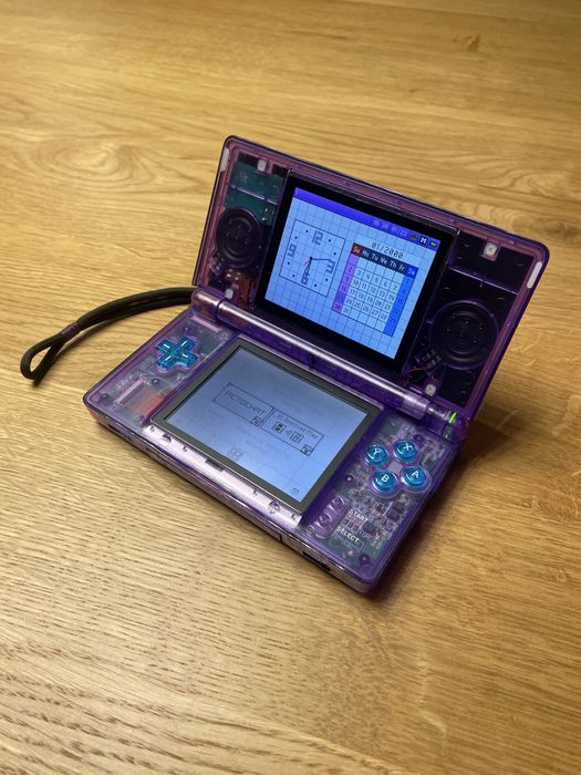 Nintendo ds lite przezroczysty fioletowy
