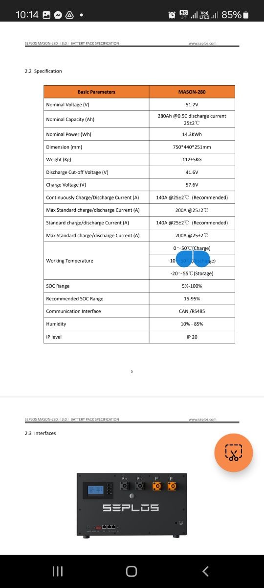 Magazyn energii Seplos 3.0 14 Kwh