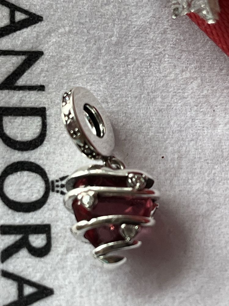 Nowy charms jak Pandora serce cyrkonie srebro 925