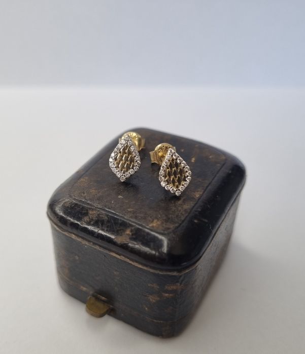 Kolczyki złote z cyrkoniami złoto 585