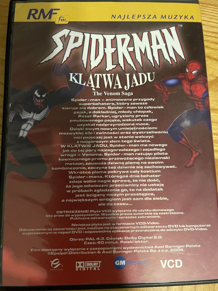 Spiderman klątwa jadu vcd