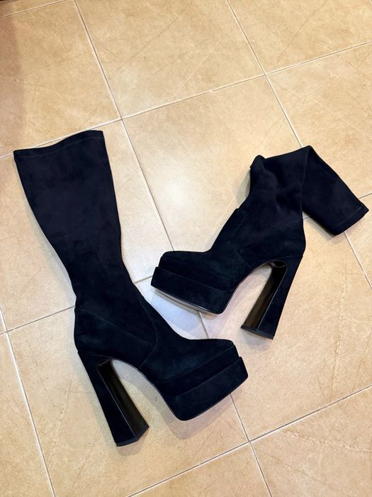 Сапоги замшеві жіночі