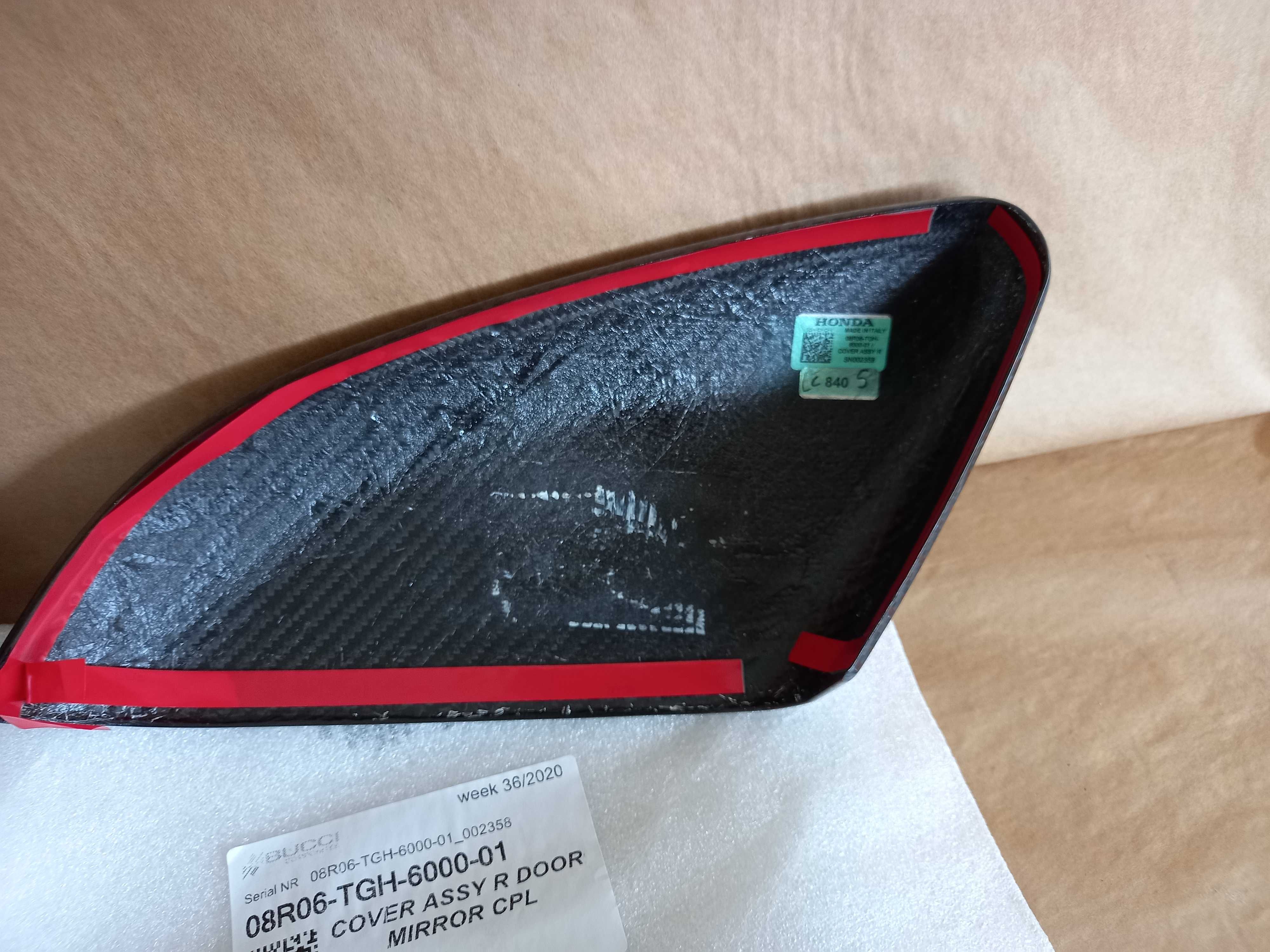 Kit Capas de Espelho Retrovisor em Fibra de Carbono Honda Civic Type R