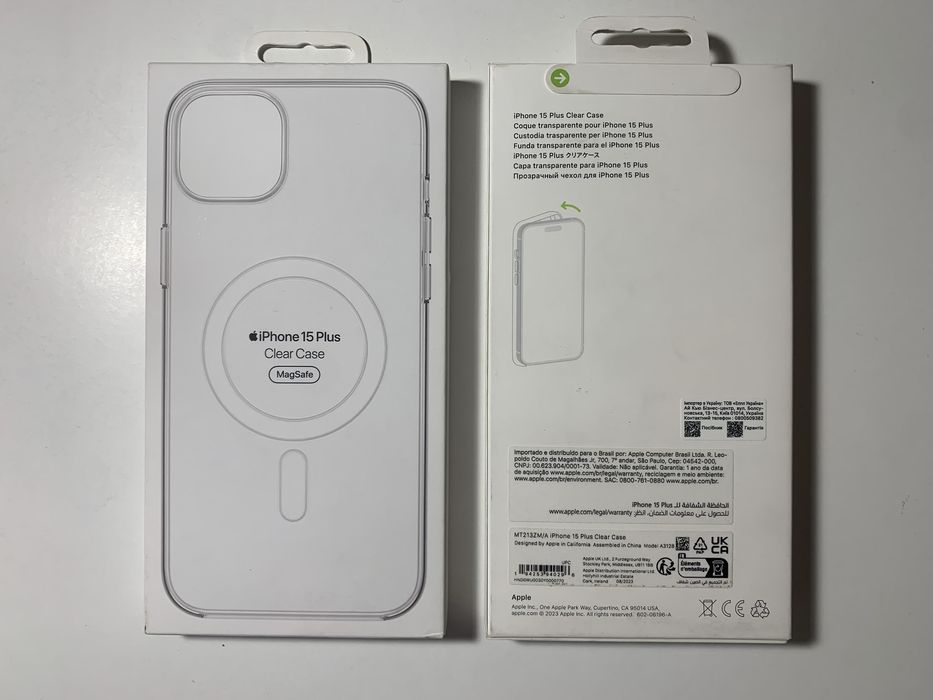 Чохол Apple iPhone 14 Plus/ 15 Plus Clear Case MagSafe!Новий!Оригінал!