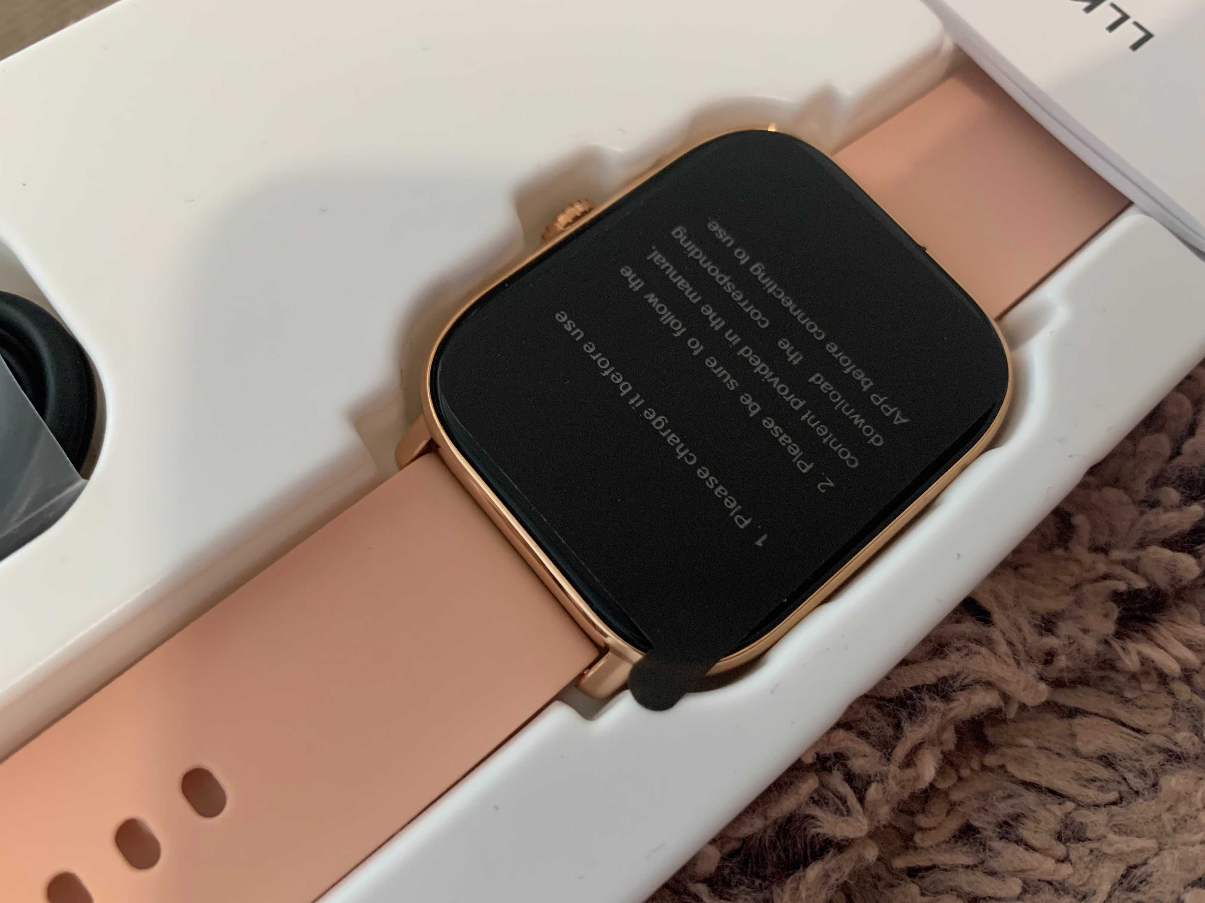 Inteligentny zegarek, smartwatch 1,85", HD IP68 LLKBOHA P72 Różowy
