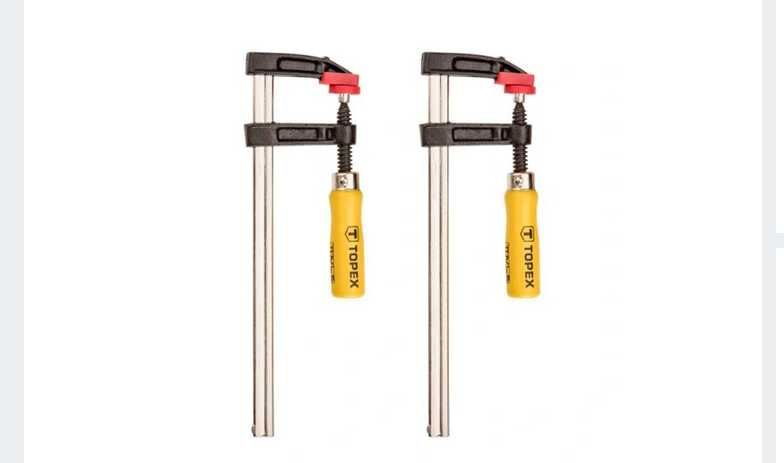 2 SZT. Ścisk STOLARSKI 50 x 250 mm Zestaw TOPEX + GRATIS