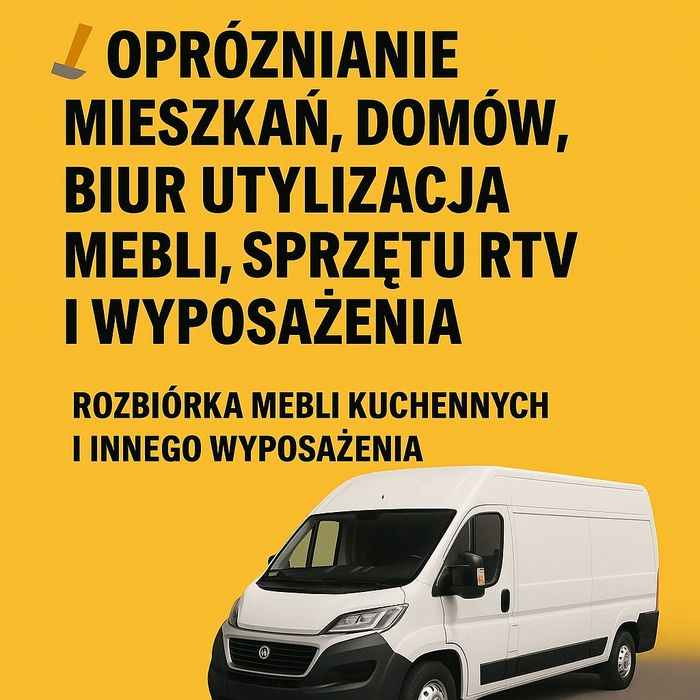 Sprzątanie mieszkań domów piwnic transport przewóz utylizacja mebli