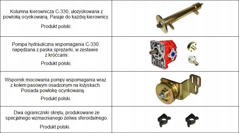 Wspomaganie do ciągnika URSUS C-330, siłownik poprzeczny, ze sprężarki