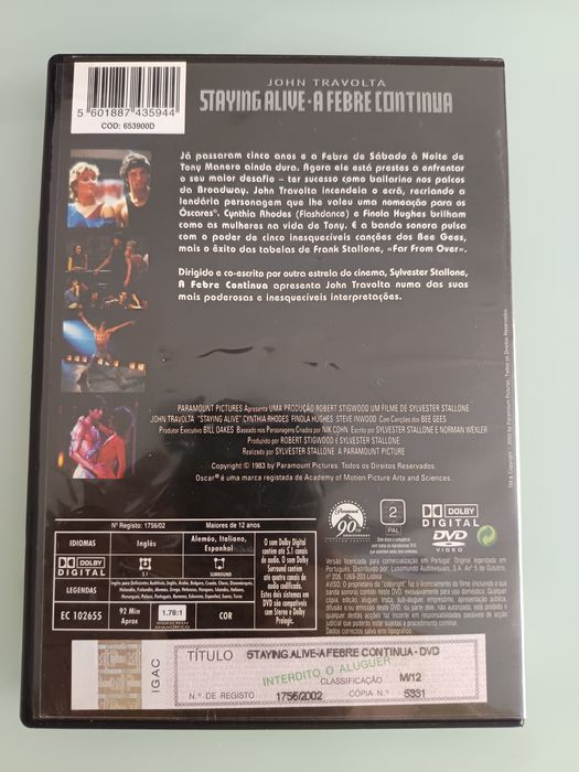 DVD staying Alive a febre continua