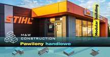 180m2 modułowy Pawilon Sprzedażowy, kontener usługowy
