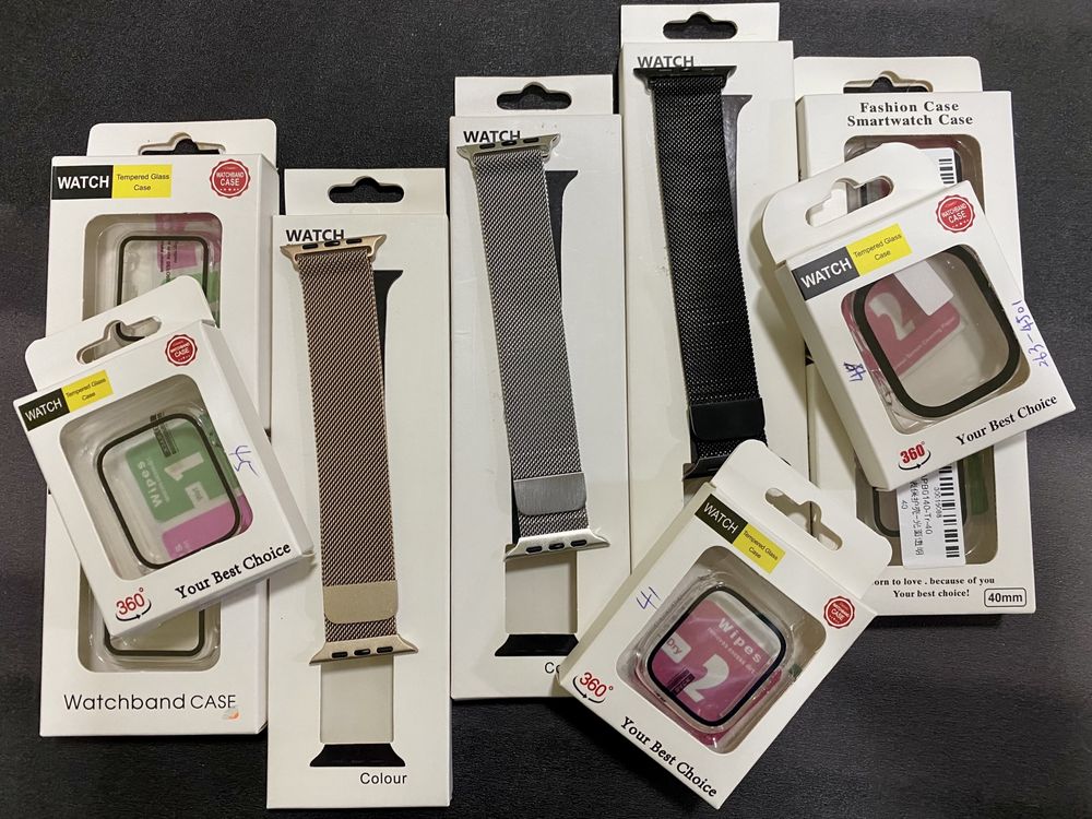 Kit Capa e Bracelete/Pulseira - Apple Watch 1/2/3/4/5/6/SE/7/8/9/Ultra