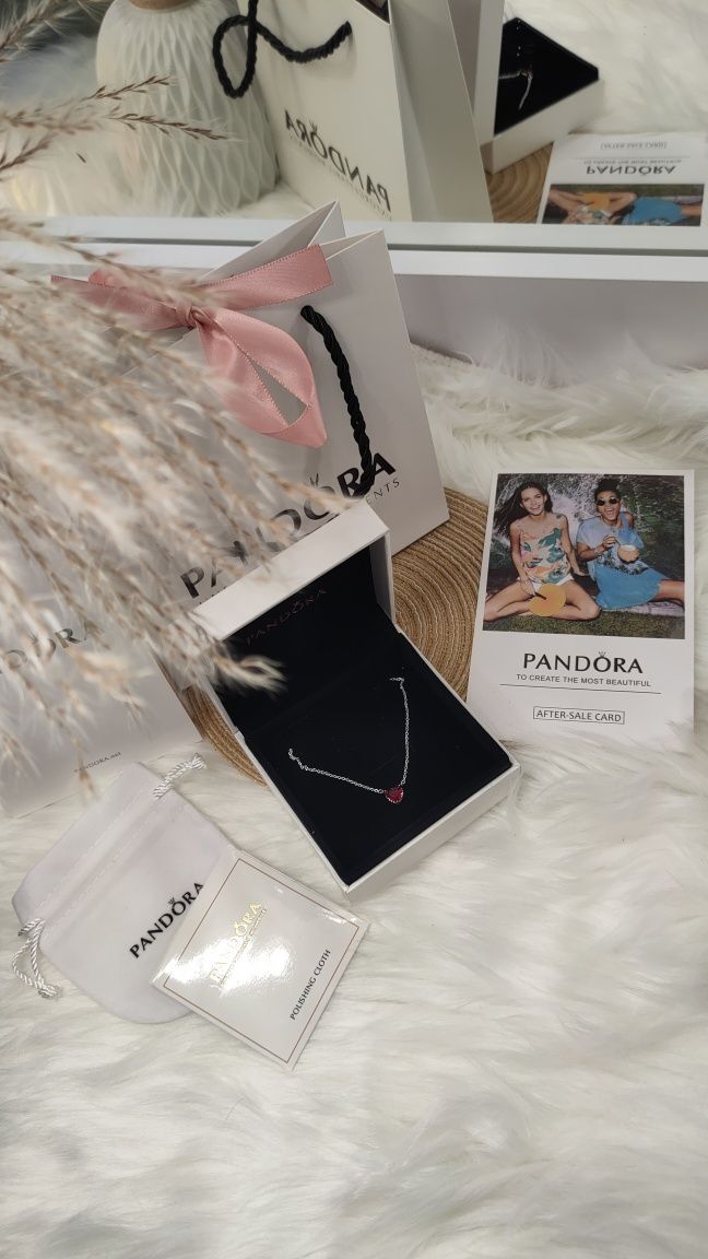 Срібна підвіска Pandora/ланцюжок,кулон пандора , подарункове упакуванн