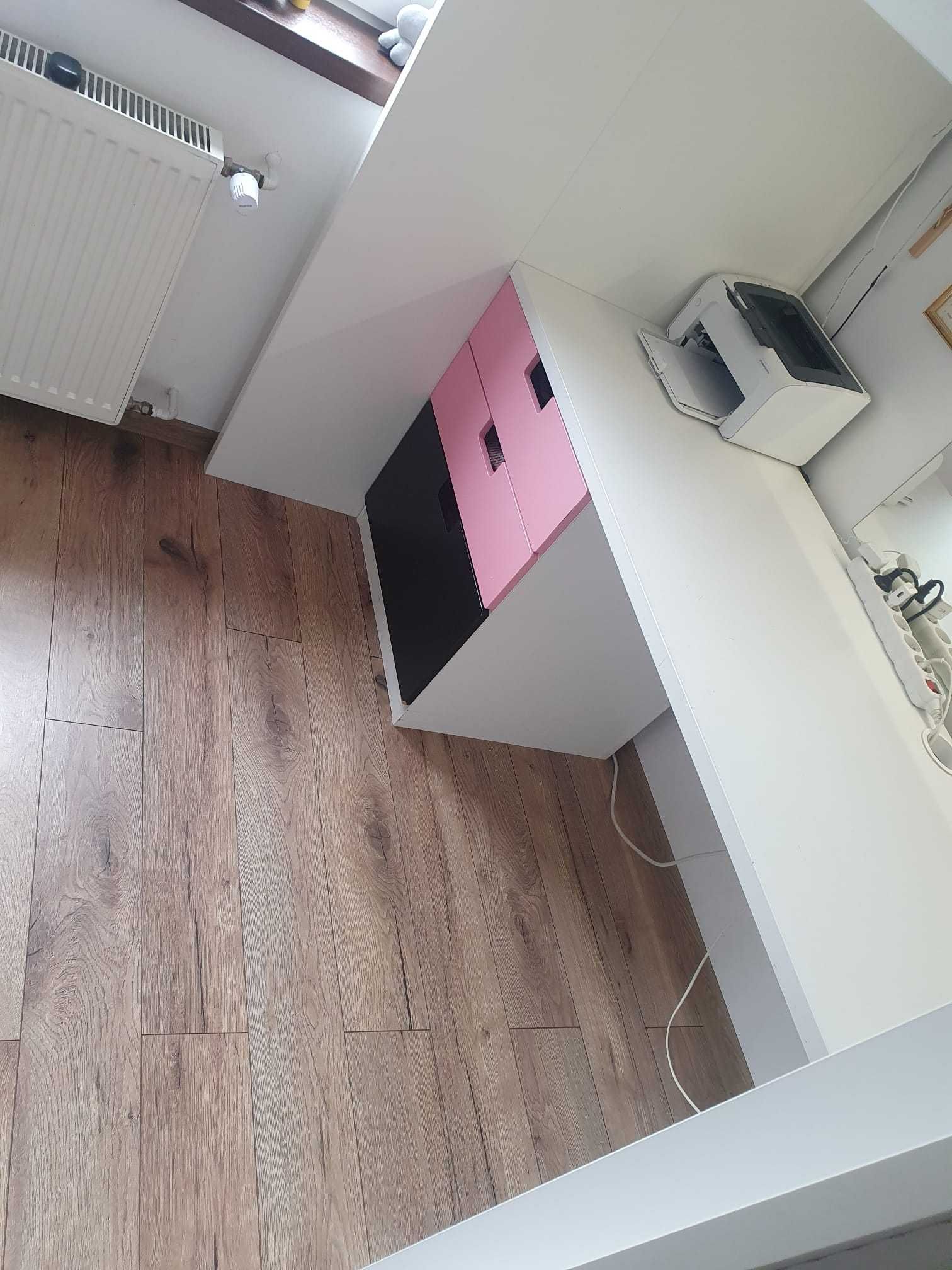 Łóżko z biurkiem szufladami i szafą Ikea