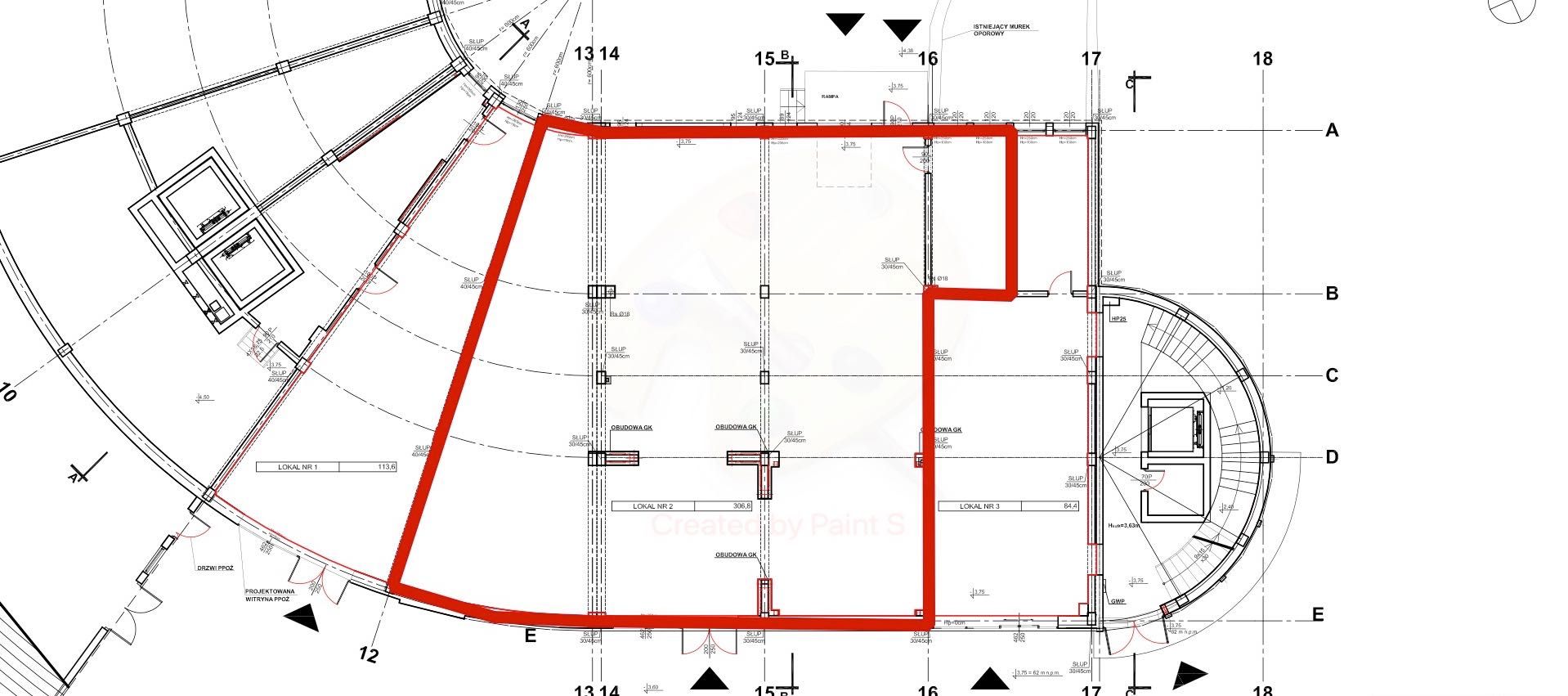 lokal usługowy 307 m2, Żółkiewskiego 5