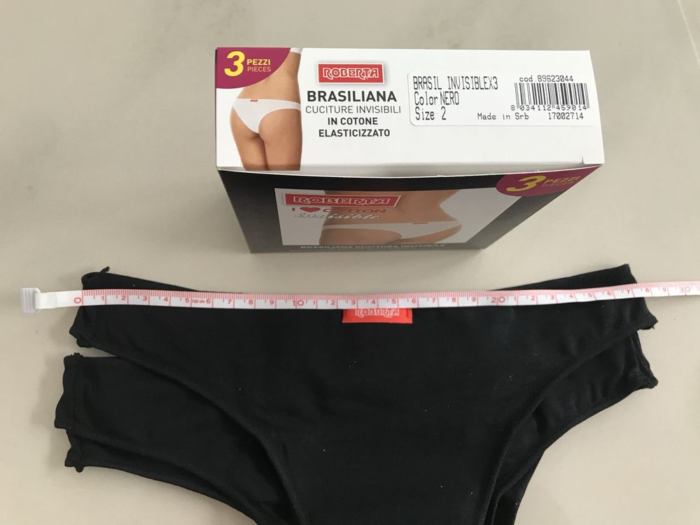 Roberta Nowe majtki włoskie  brazyliany figi 3 szt 95% bawełna