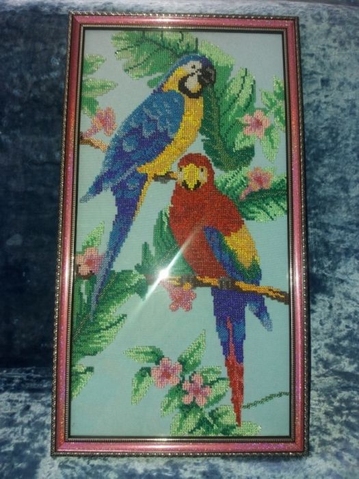 Картина из чешского бисера, в рамке со стеклом