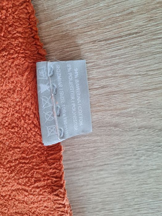 Koc, rudy, pomarańczowy, ceglasty 100x150cm