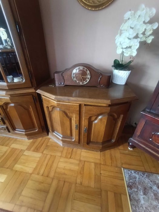 Witryna + komoda dębowa