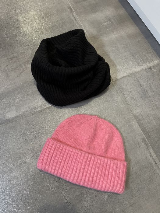 Spodnie zimowe narciarskie czarne XS/S +czapka i komin