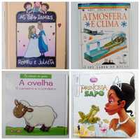 Livros infantis tudo 3€.