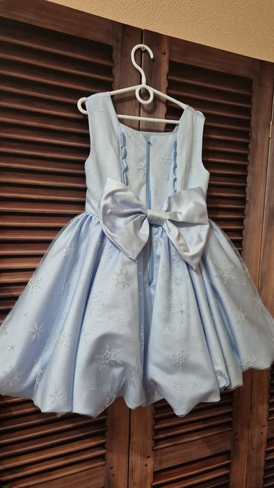 Блакитна сукня зі сніжинками 116, 128 на новий рік, платье на утренник