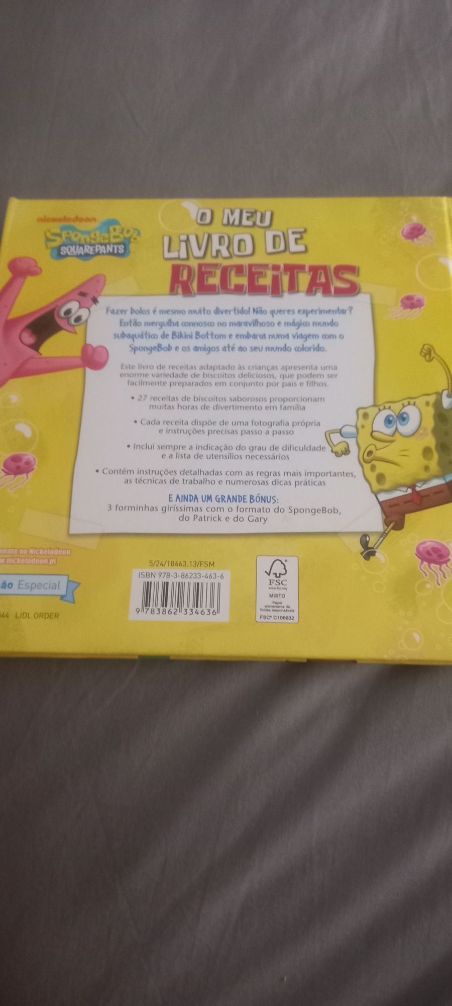 Livro receitas Sponge Bob