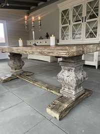 WYJĄTKOWY DUŻY  Stół 225 klasztorny COUNTRY drewniany rustykalny