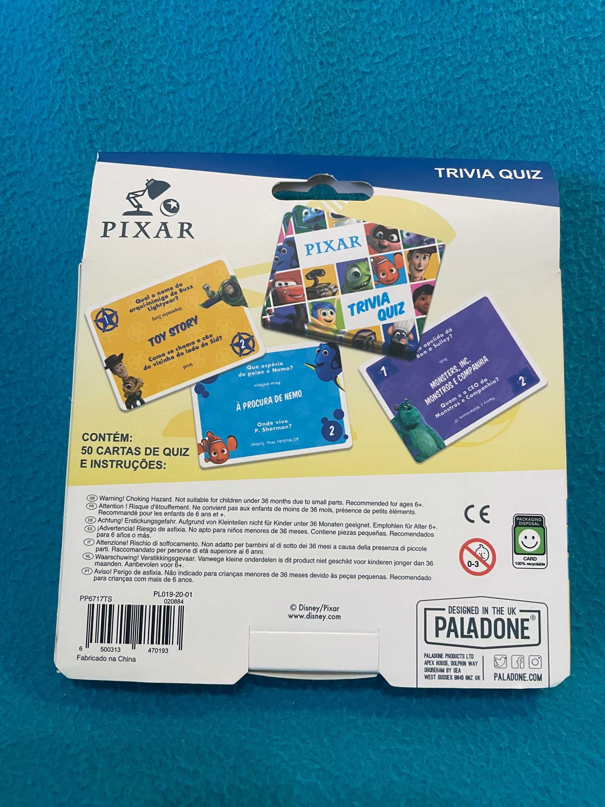 Trivia Quiz Pixar 100 Perguntas - Novo e Selado