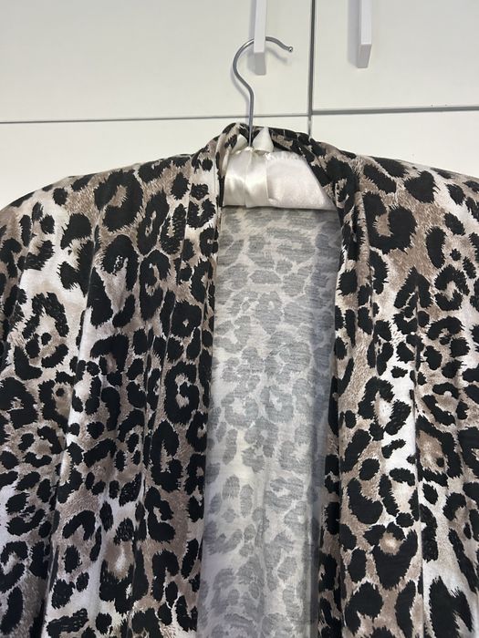 Oryginalne wdzianko bolerko zwierzęcy print Papaya