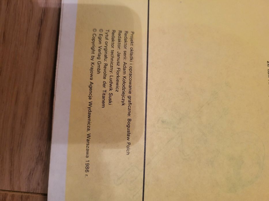 Komiks Bunt olbrzymów PRL 1986 wydanie 1