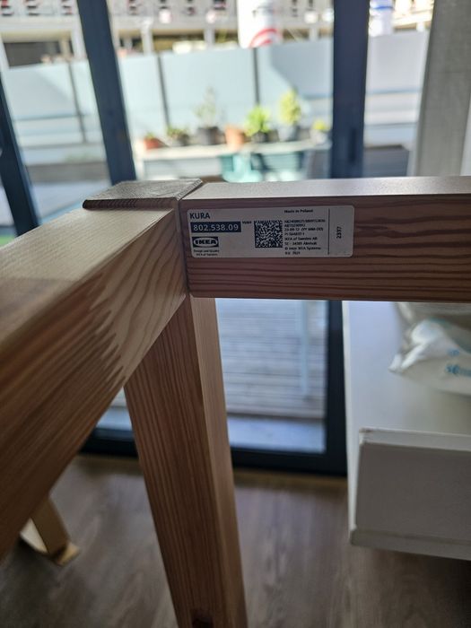 Cama reversível KURA da IKEA, 90x200 cm
