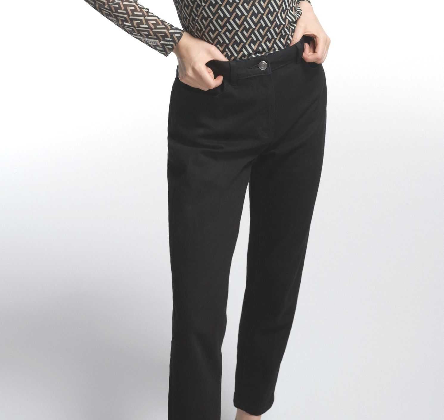 Solar czarne spodnie jeans damskie roz XL