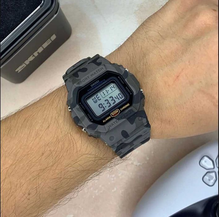 Skmei 1628 Camo gray — зручний чоловічий годинник для кожного дня