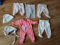 Zestaw ubranek dziewczynka spodenki body czapeczka rozmiar 0-3 miesiąc