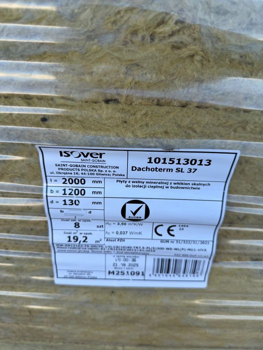 Wełna Skalna Elewacyjna Isover 13cm Dachoterm