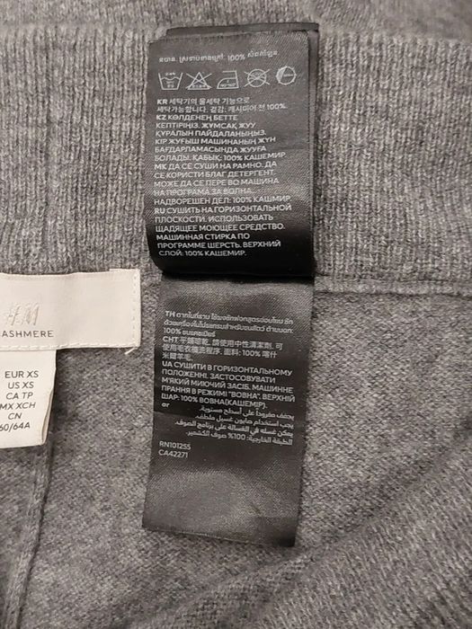 Spodnie 100% kaszmir szare szerokie nogawki wiązane vintage