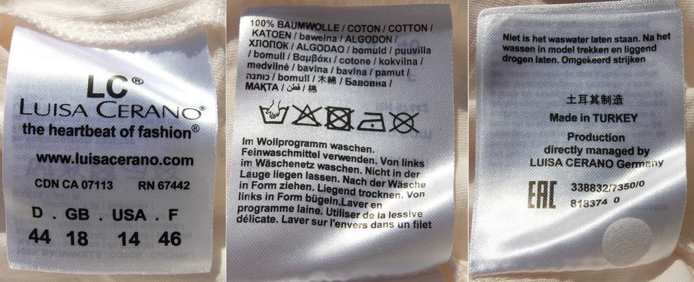 Luisa Cerano, t-shirt, tunika, r.44, 46 motyl dżety bawełna