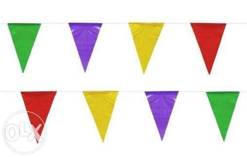 Bandeira de bico plástica multicolor de 10 metros