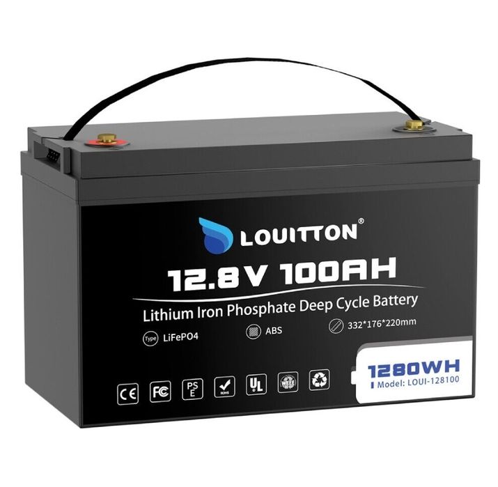 Акумулятор для ДБЖ/інвертора Louitton LiFePO4 12.8V 100Ah. Гарантія!