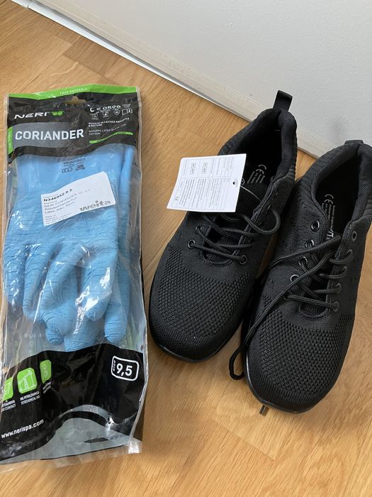 Sapatos de segurança + luvas de trabalho